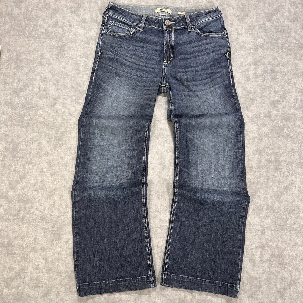 Ariat REAL Denim Aisha Perfect Rise Trouser Jeans Womens 32R Dark Wash